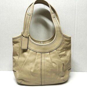 COACH cream shoulder bag